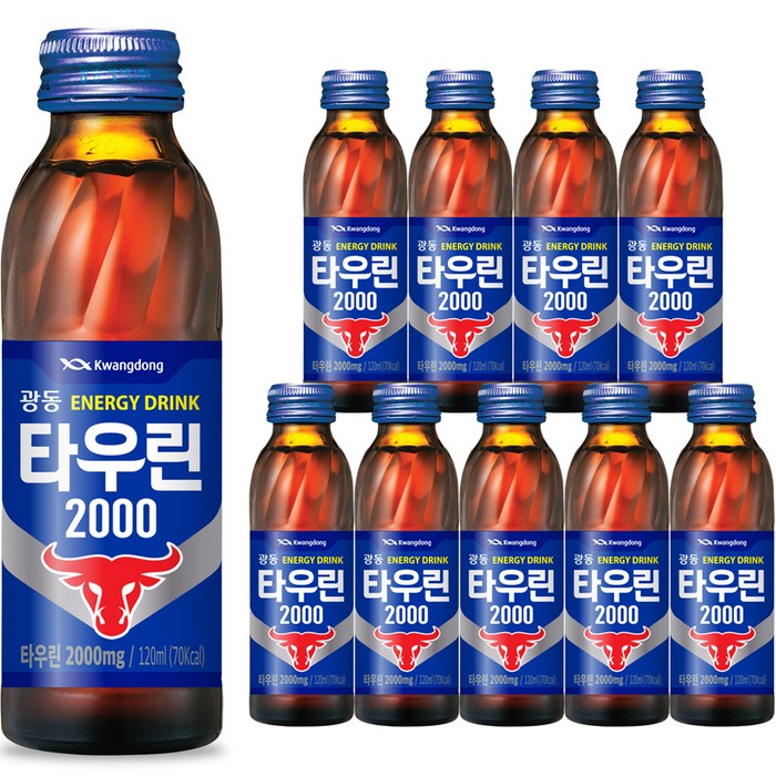 광동제약 타우린 2000 에너지음료, 10개, 120ml 대표 이미지 - 타우린 음료 추천