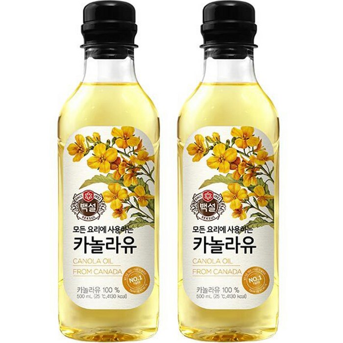 백설 카놀라유, 500ml, 2개 대표 이미지 - 식용유 추천