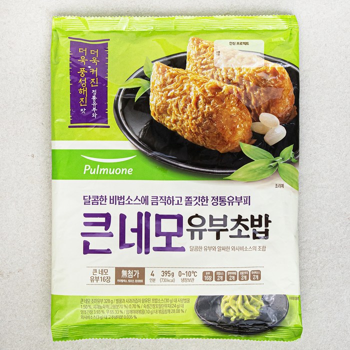 풀무원 큰네모 유부초밥, 395g, 1개 대표 이미지 - 무스비 추천