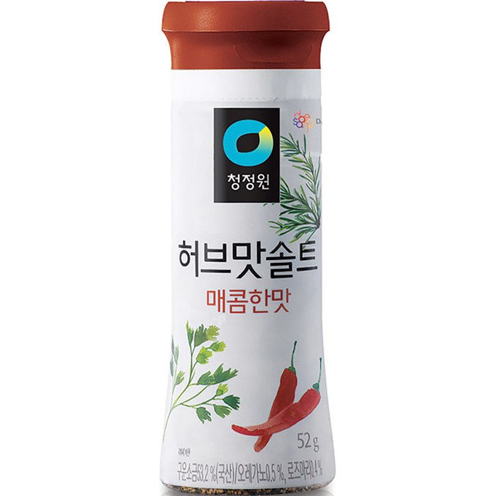 대상 청정원 허브맛솔트 매콤한맛, 1개, 52g 대표 이미지 - 허브솔트 추천
