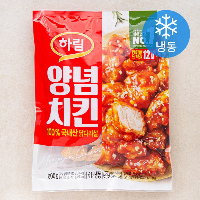 하림 양념치킨 + 소스 (냉동), 600g, 1개 대표 이미지 - 양념치킨 추천