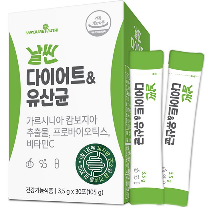 메이준뉴트리 날씬 다이어트 & 유산균 레몬맛 30p, 105g, 1개 대표 이미지 - 가르니시아 유산균 추천