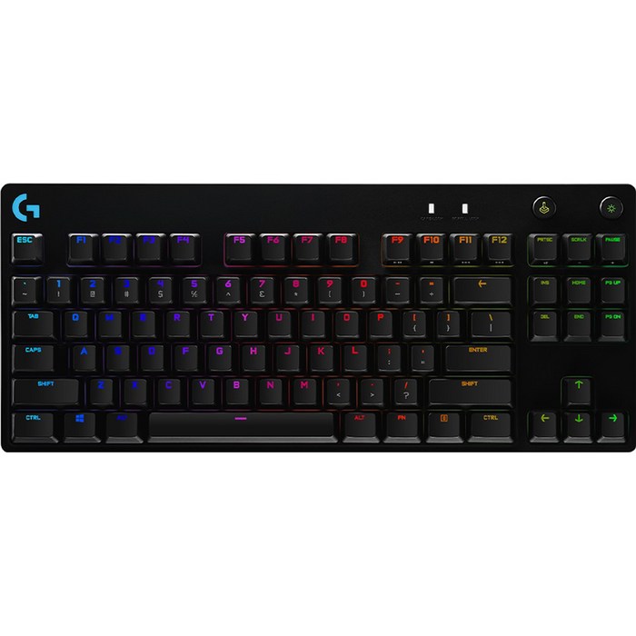 로지텍 PRO TKL GX BLUE 기계식 게이밍 키보드, 텐키리스, 혼합색상, YU0039 대표 이미지 - 프로그래밍 키보드 추천