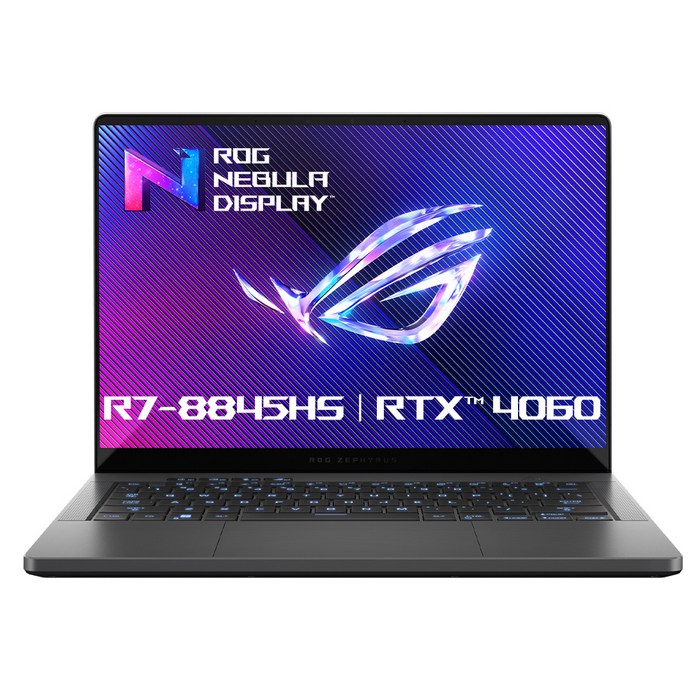 에이수스 2024 ROG 제피러스 G14 라이젠7 라이젠 8000 시리즈 지포스 RTX 4060, Eclipse Gray, 512GB, 32GB, Free DOS, GA403UV-QS157 대표 이미지 - 라이젠 CPU 노트북 추천