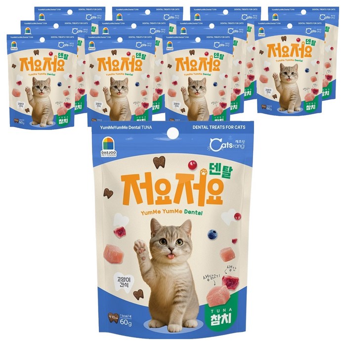 캐츠랑 고양이 저요저요 덴탈 간식, 참치, 60g, 12개