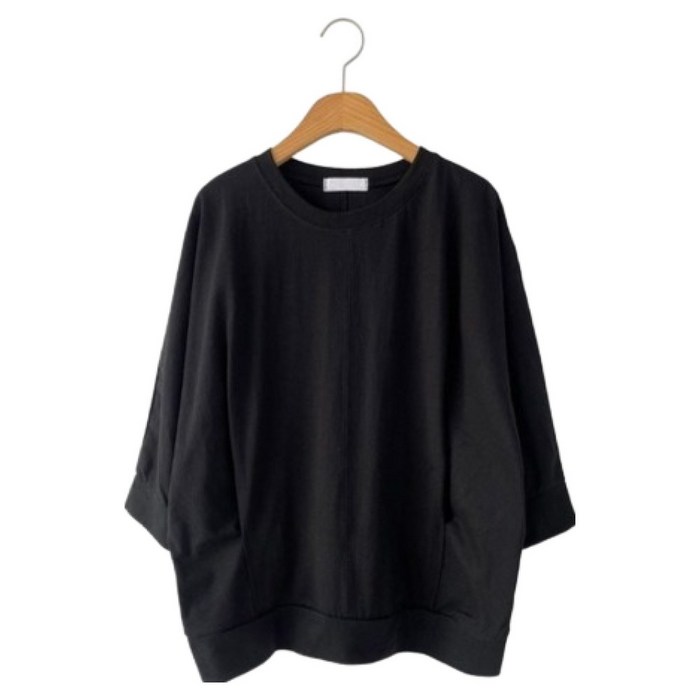 랑데뷰 밑단 핀턱 7부 가오리 맨투맨 cpt17040k57