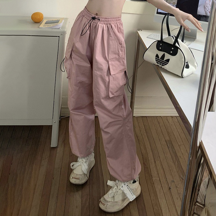 여신 여성용 캐주얼 와이드핏 밴딩 드레이프 팬츠 YSWB07