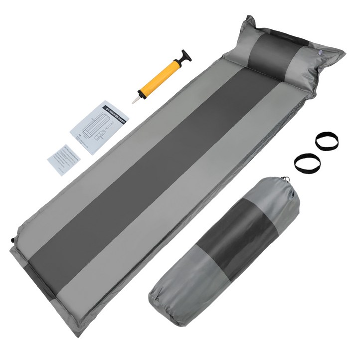 탐사 아웃도어 캠핑 자동충전 에어매트 + 펌프 세트, 그레이 대표 이미지 - 에어 베개 추천