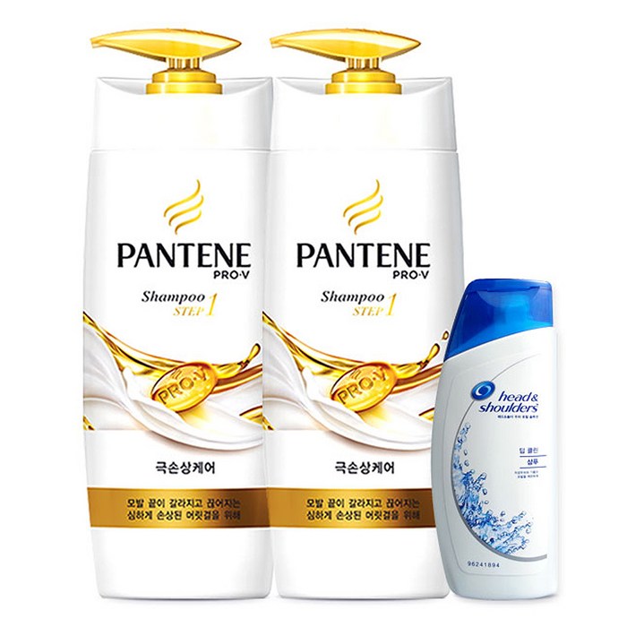 팬틴 극손상 샴푸 500ml x 2p + 샘플 90ml 세트, 1세트 대표 이미지 - 극손상 샴푸 추천