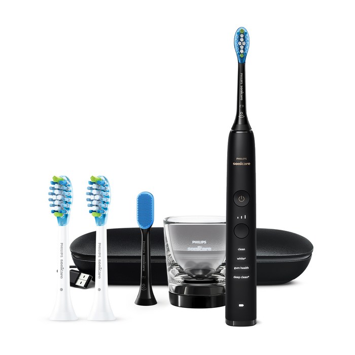 필립스 소닉케어 다이아몬드클린 전동칫솔 9000, HX9912/51(블랙) 대표 이미지 - 소닉케어 추천