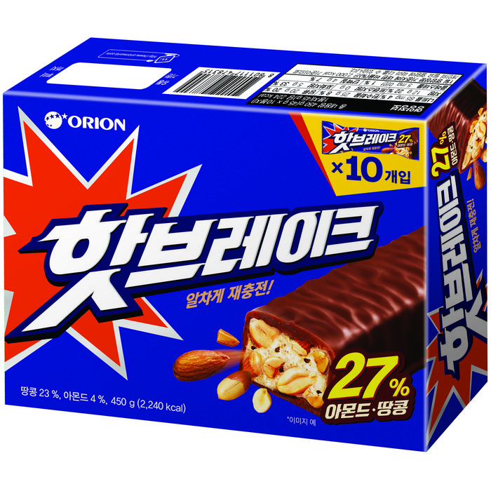 핫브레이크 초코바, 450g, 10개입 대표 이미지 - 초코땅콩 추천