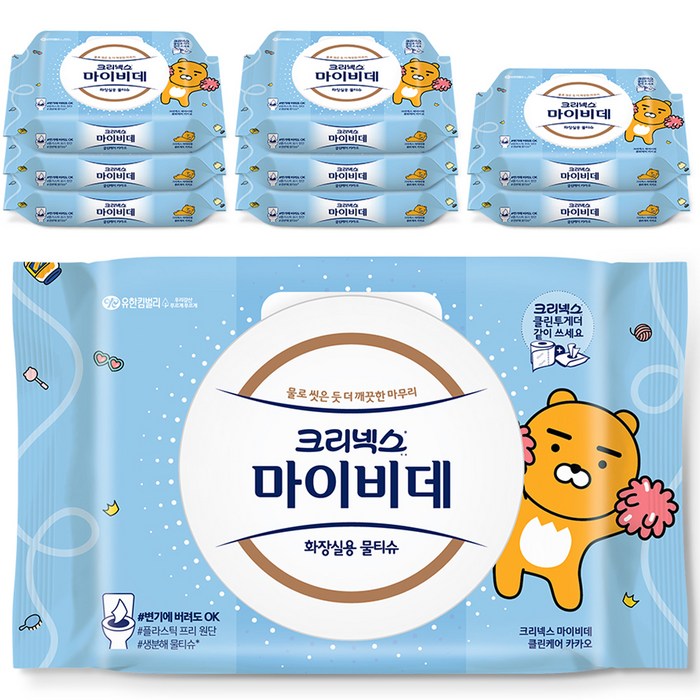 뉴 크리넥스 마이비데 클린케어 카카오 캡형, 40개입, 9개