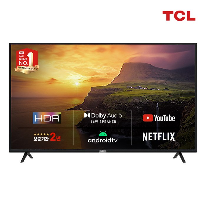 TCL 안드로이드 HD LED TV, 81cm/32인치, 32L6500, 스탠드형, 자가설치 대표 이미지 - 안방 TV 추천