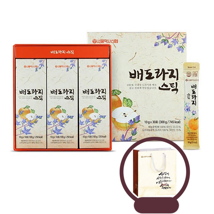 서울약사신협 배도라지 스틱 30p + 쇼핑백, 1개, 300g 대표 이미지 - 서울 분양 추천