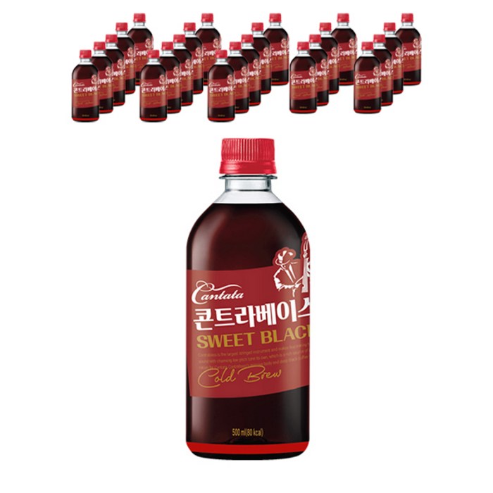 칸타타 콘트라베이스 콜드브루 스위트블랙, 500ml, 24개 대표 이미지 - 아이스 커피 추천