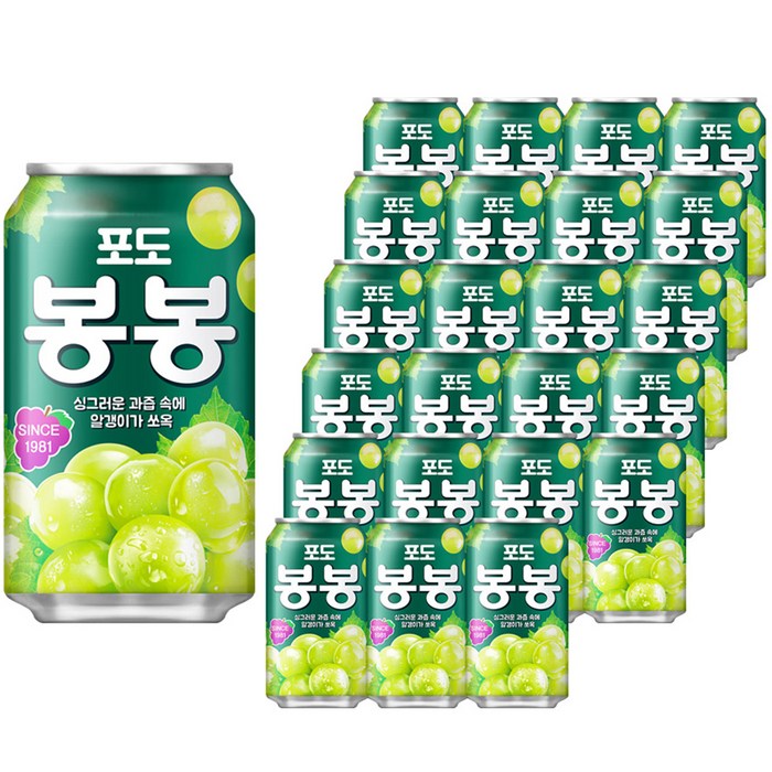 해태htb 포도봉봉, 340ml, 24개 대표 이미지 - 음료수 도매 추천