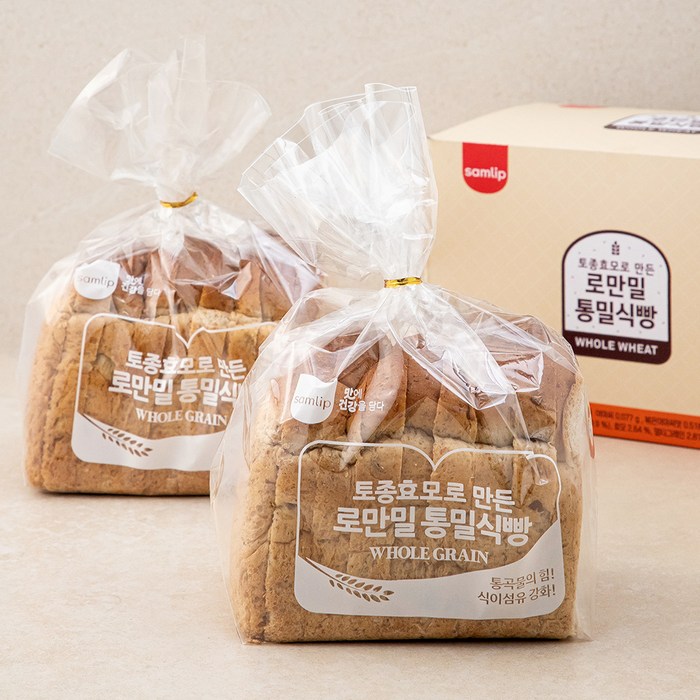 삼립 로만밀 통밀식빵, 420g, 2개입 대표 이미지 - 베이글 추천