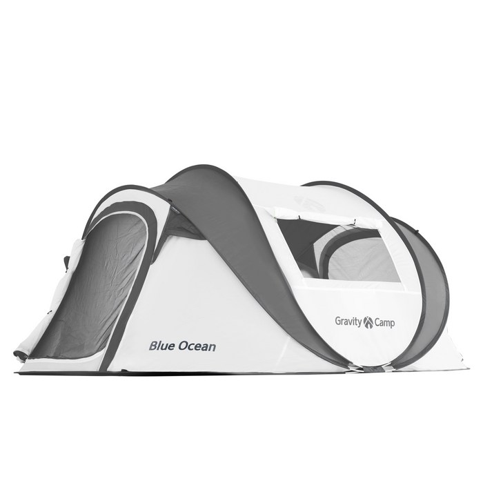 그라비티캠프 원터치 캠핑 텐트, 화이트 실버 에디션, 패밀리 대표 이미지 - 한강 텐트 추천