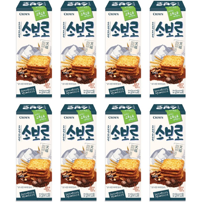 크라운 소복소복 소보로 과자, 60g, 8개 대표 이미지 - 커피 과자 추천