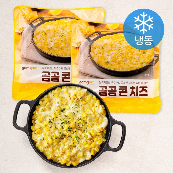 곰곰 콘 치즈 (냉동), 200g, 2개입 대표 이미지 - 소주 안주 추천