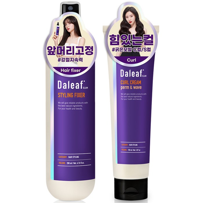 달리프 글램 헤어 픽서 200ml + 컬 크림 150ml 세트, 1세트 대표 이미지 - 컬크림 추천