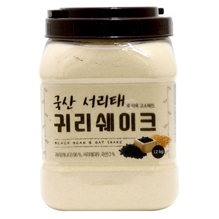 태광선식 국산서리태로 더욱 고소해진 귀리쉐이크, 1개, 1.2kg 대표 이미지 - 귀리우유 추천