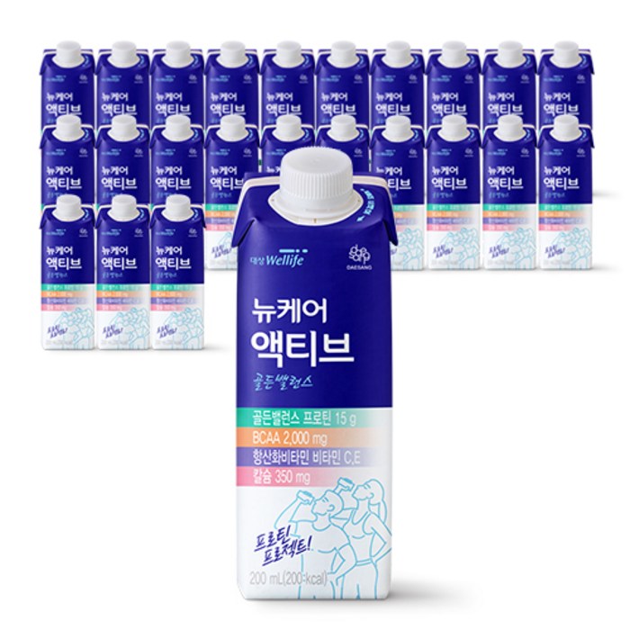 뉴케어 액티브 골든밸런스 단백질음료, 200ml, 24팩 대표 이미지 - 단백질 음료 추천