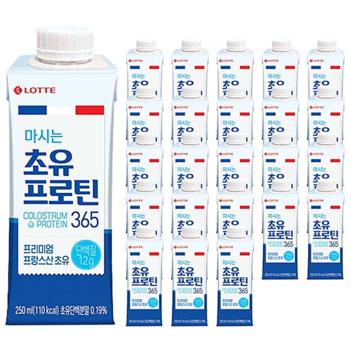 롯데칠성음료 마시는 초유프로틴 365, 250ml, 24개 대표 이미지 - 마시는 프로틴 추천