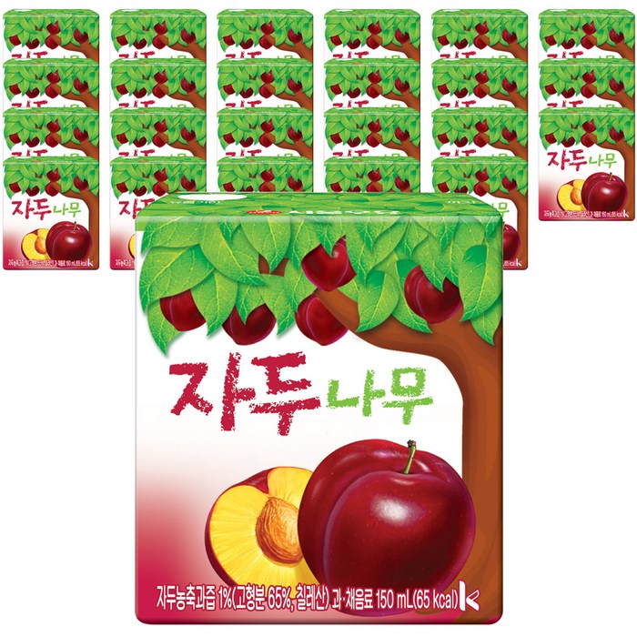 서울우유 자두나무 과일주스, 150ml, 24개 대표 이미지 - 달달한 음료 추천