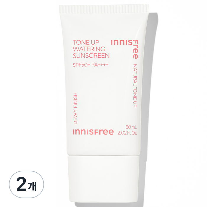 이니스프리 톤업 워터링 선스크린 SPF50+ PA++++, 60ml, 2개