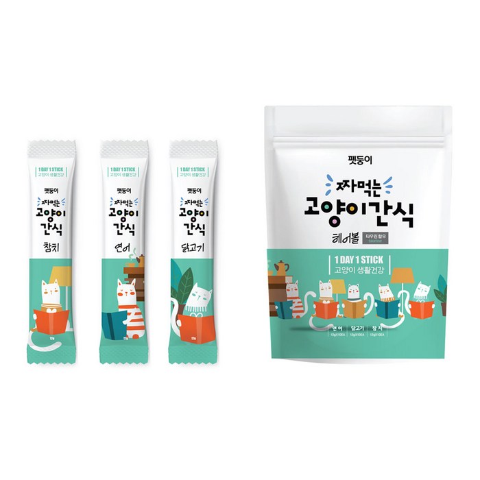 펫둥이 짜먹는 고양이 간식 3가지맛 30P, 참치, 연어, 닭고기, 360g, 1개 대표 이미지 - 캣맘 추천