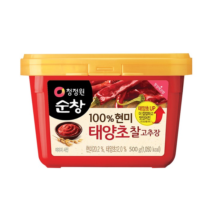 청정원순창 100% 현미 태양초 찰고추장, 500g, 1개 대표 이미지 - 고추장 추천