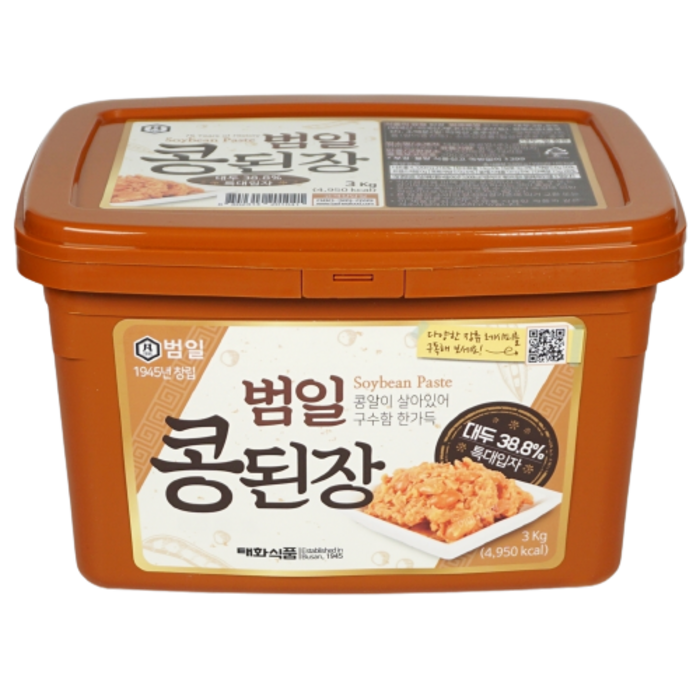 범일 콩된장 특대입자, 3kg, 1개 대표 이미지 - 고기집 된장찌개 추천