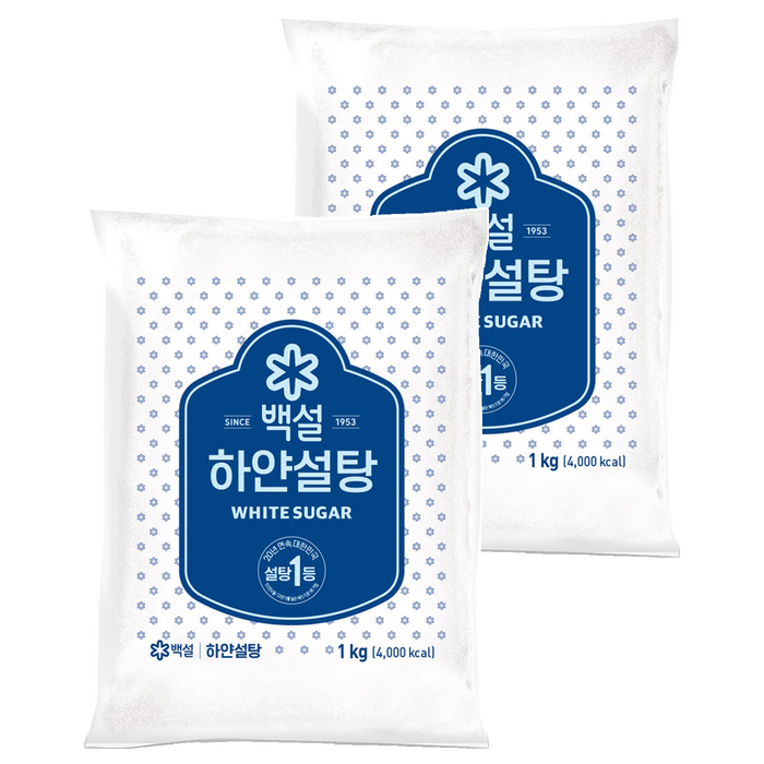 백설 하얀설탕 1kg 2개 대용량 백설탕