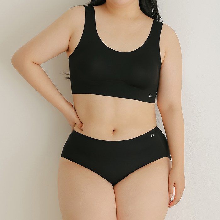 글램공감 심리스 퓨징 이플 노와이어 무봉제 누디 런닝 브라탑 + 삼각팬티 세트 대표 이미지 - 노와이어 브라 팬티 세트 추천