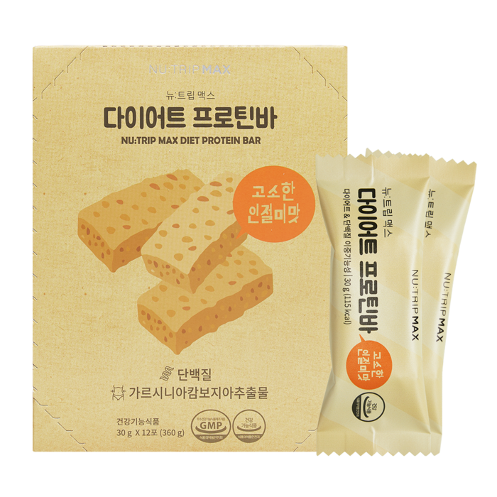 뉴트립 다이어트 프로틴바 30 g*12포, 360g, 1박스 대표 이미지 - 단백질바 추천