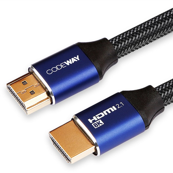 코드웨이 HDMI 2.1v UHD 8K 케이블, 1개, 0.5m 대표 이미지 - 8K HDMI 케이블 추천