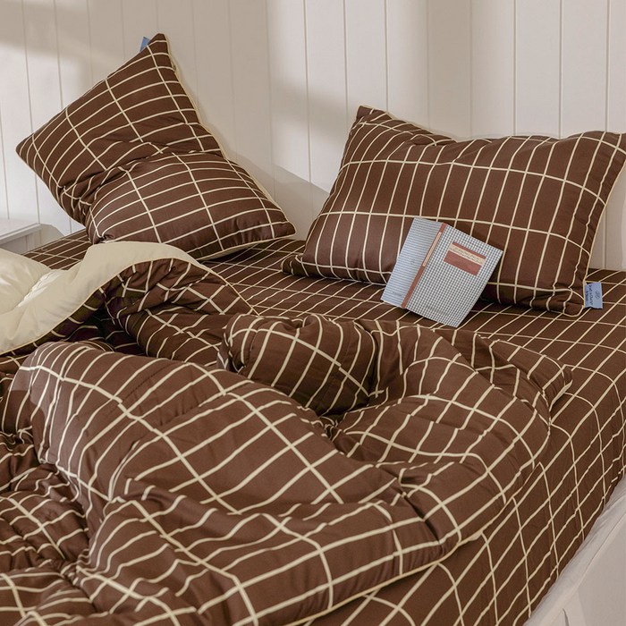 믹스앤매치 국내 제조 리틀맨션체크 먼지없는 사계절 차렵이불