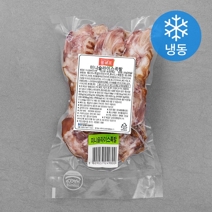 웰쉐프 미니슬라이스 족발 (냉동), 500g, 1개 대표 이미지 - 족발 추천