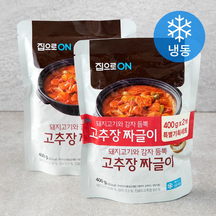 집으로온 고추장짜글이 (냉동), 400g, 2개 대표 이미지 - 짜글이 추천