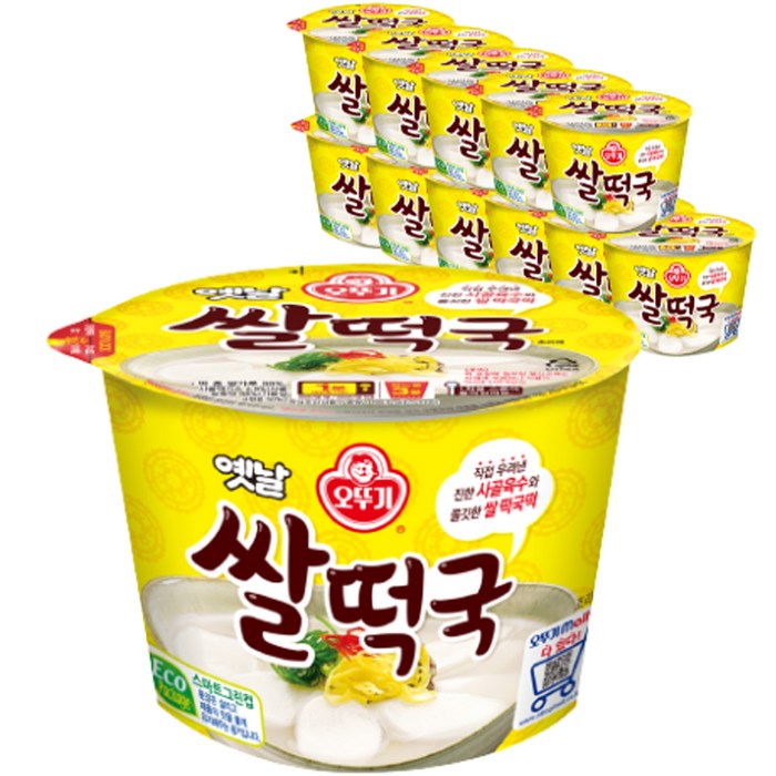 오뚜기 옛날 쌀떡국 용기, 166.6g, 12개 대표 이미지 - 만두국 추천