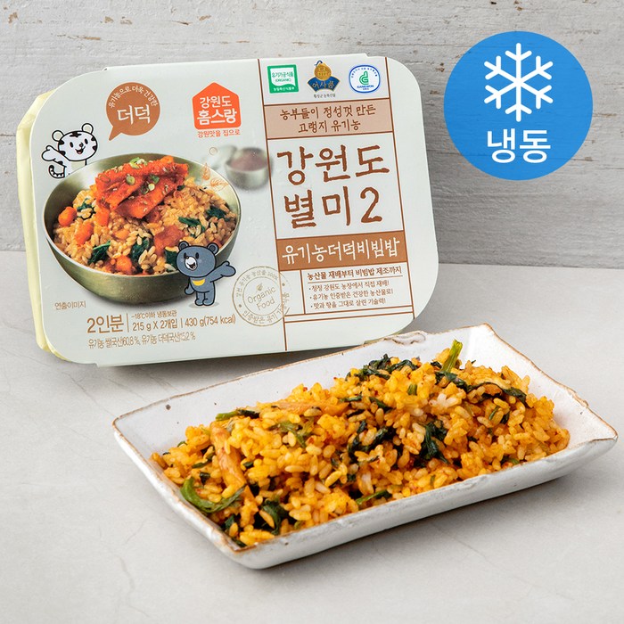 홈스랑 유기가공식품 인증 더덕비빔밥 (냉동), 215g, 2개 대표 이미지 - 비빔밥 추천