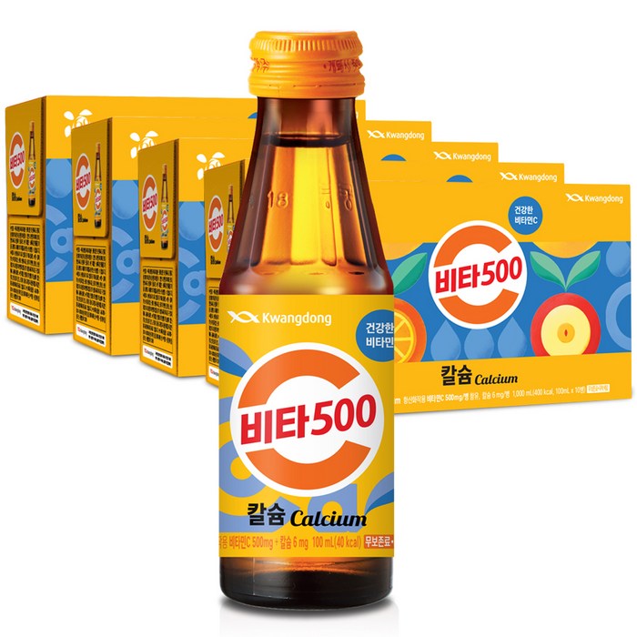 광동 비타500 칼슘, 100ml, 50개 대표 이미지 - 사무실 음료 추천