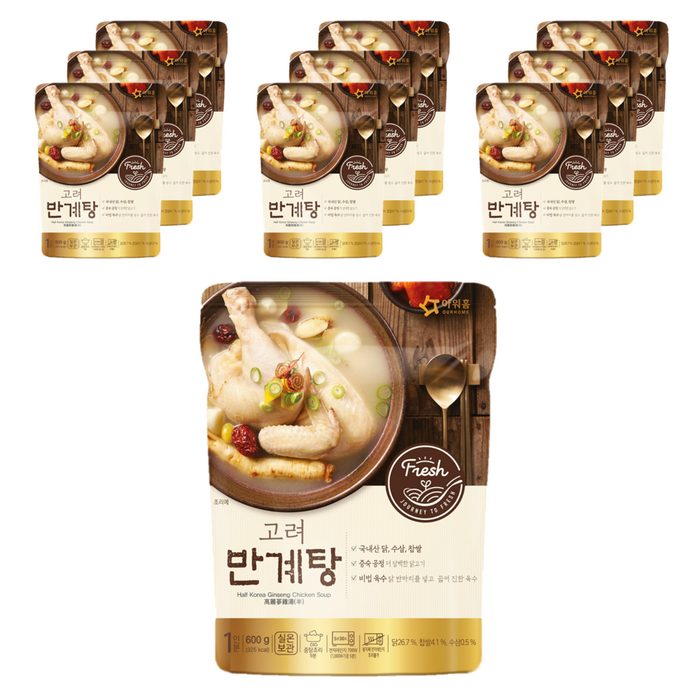 아워홈 고려 반계탕, 600g, 10개 대표 이미지 - 삼계탕 추천