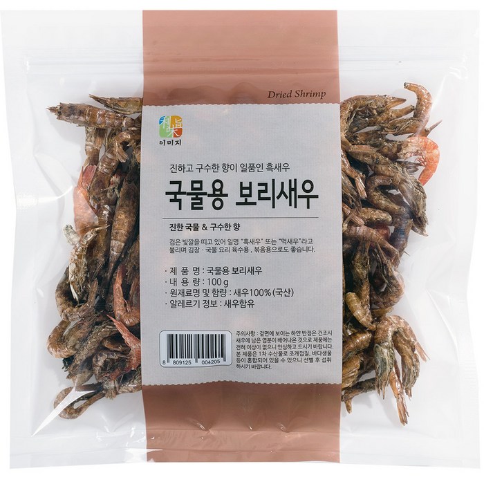 이미지 국물용 보리새우, 100g, 1개 대표 이미지 - 보리새우 추천