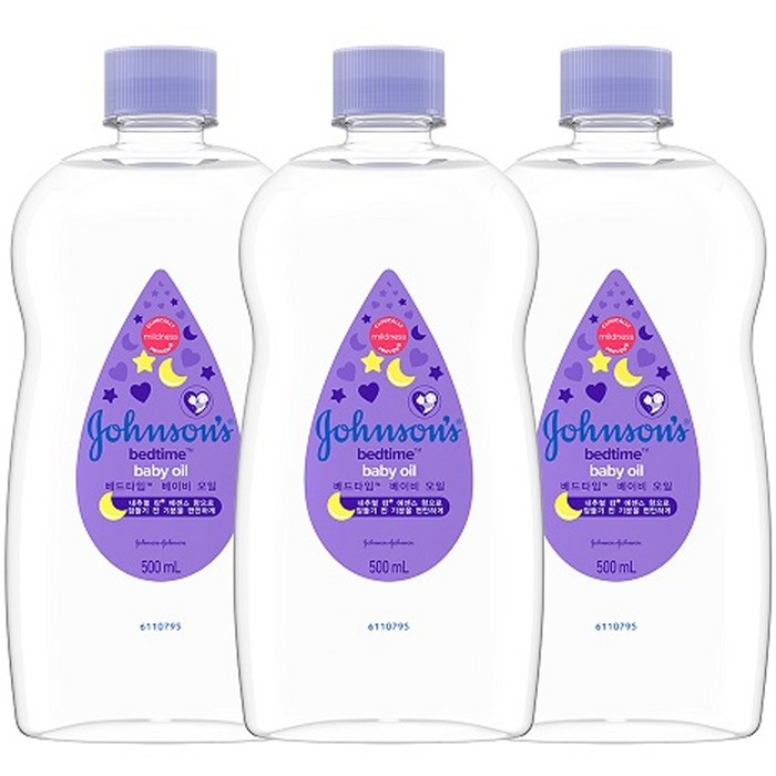 존슨즈베이비 베드타임 오일, 500ml, 3개 대표 이미지 - 가슴 오일 추천