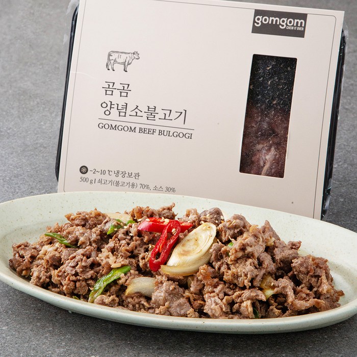 곰곰 양념 소불고기 (냉장), 500g, 1개 대표 이미지 - 맛있는 음식 추천