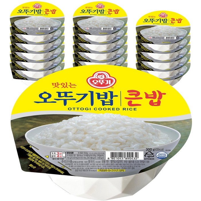 맛있는 오뚜기밥 큰밥, 300g, 18개 대표 이미지 - 오이시쿠나레 추천