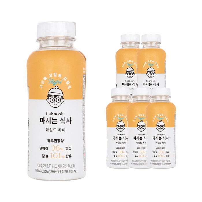 랩노쉬 마시는 식사 마일드 라떼, 350ml, 6개 대표 이미지 - 랩노쉬 추천