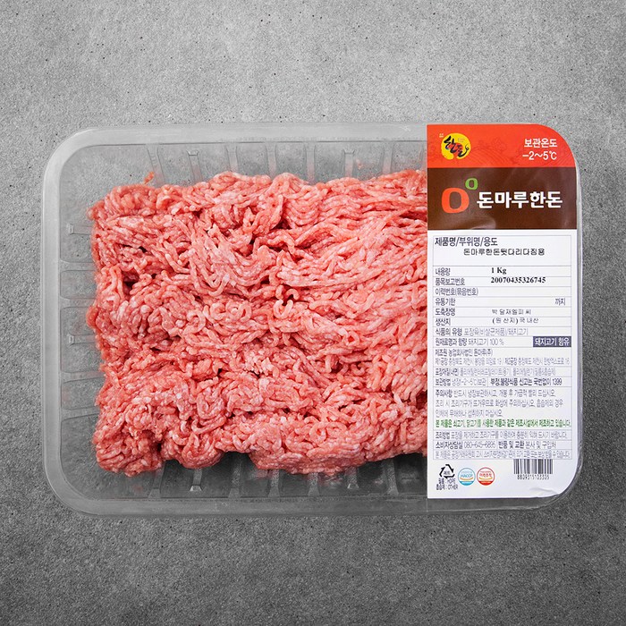 돈마루한돈 뒷다리 다짐육 (냉장), 1kg, 1개 대표 이미지 - 동그랑땡 추천